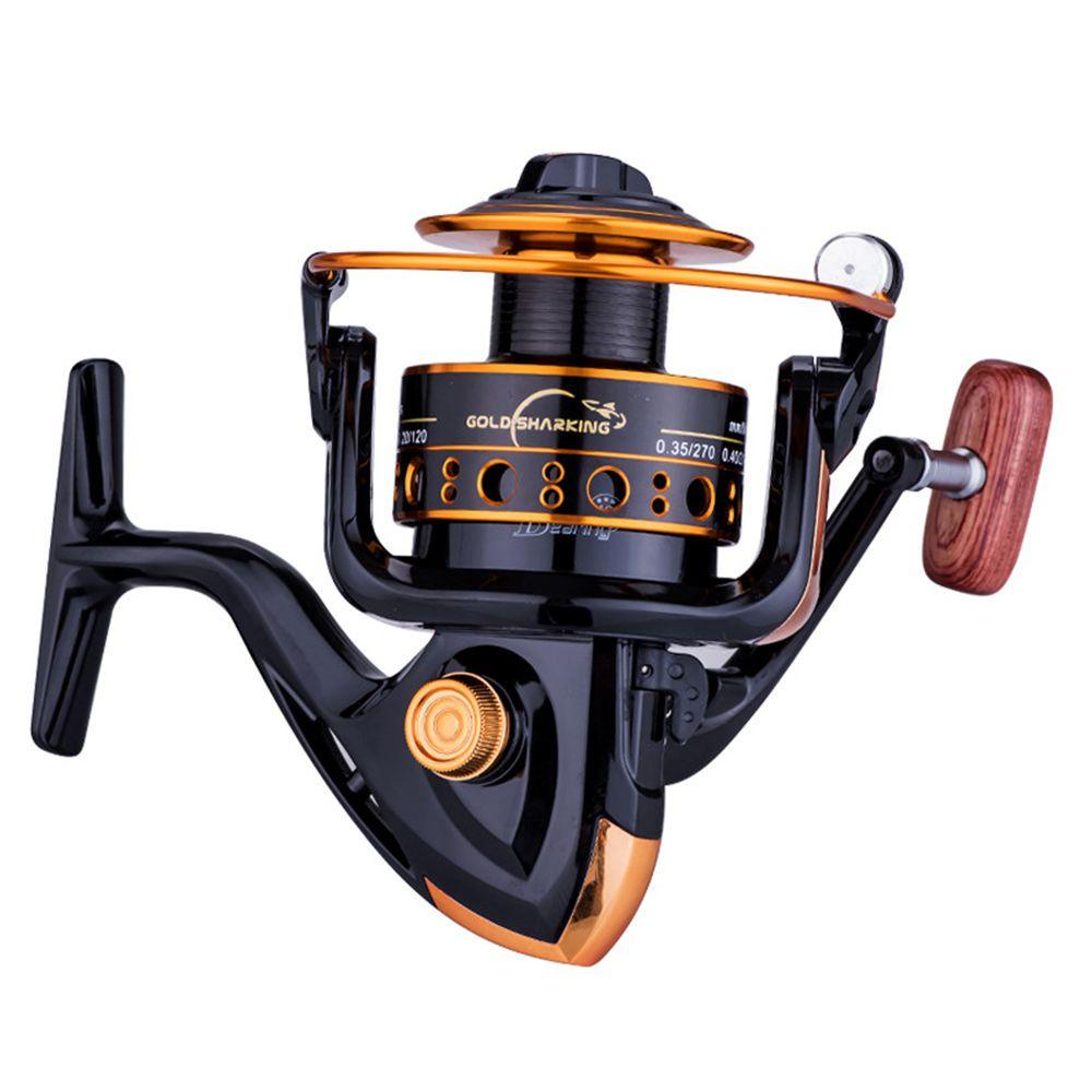 MUVAKO Máy Câu Cá Tay Cầm Bằng Gỗ Chất Lượng Cao