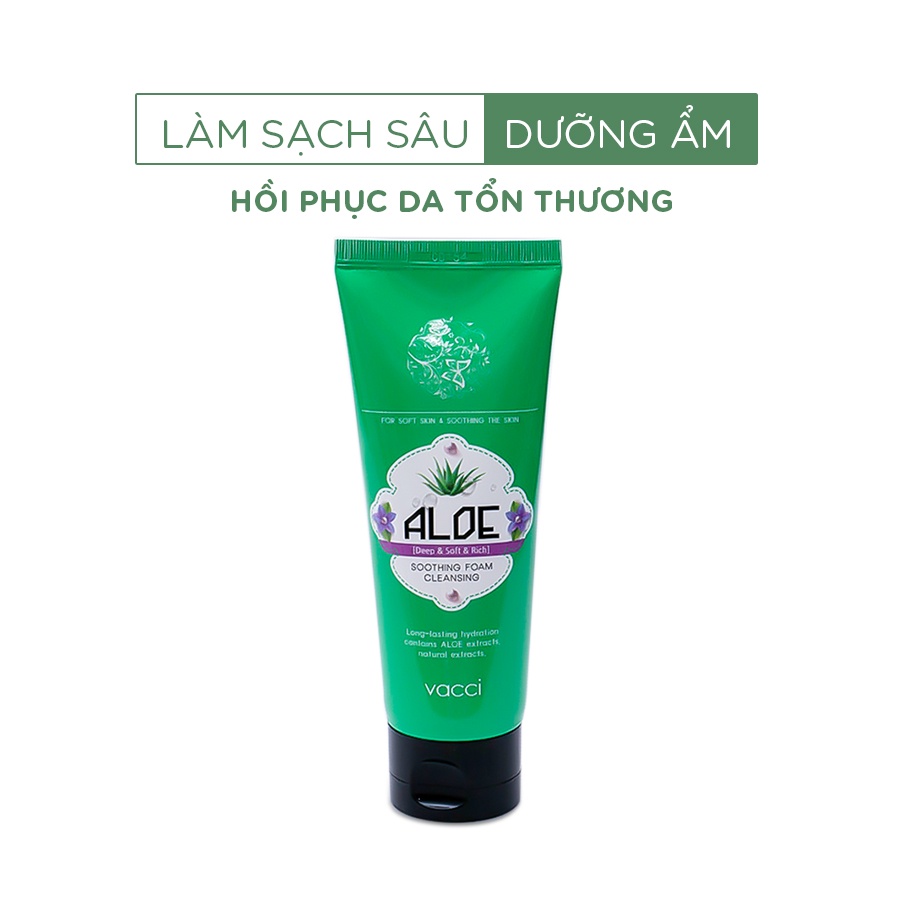 Sữa Rửa Mặt Cho Da Khô Và Tổn Thương Tinh Chất Lô Hội VACCI