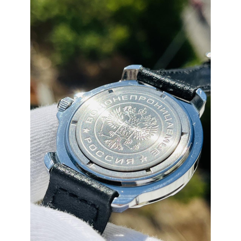 Đồng hồ Nga Vostok Komandirskie 811296. Đồng hồ nam Vostok máy cơ lên giây, size mặt 39, size dây 18, chống nước 3 atm