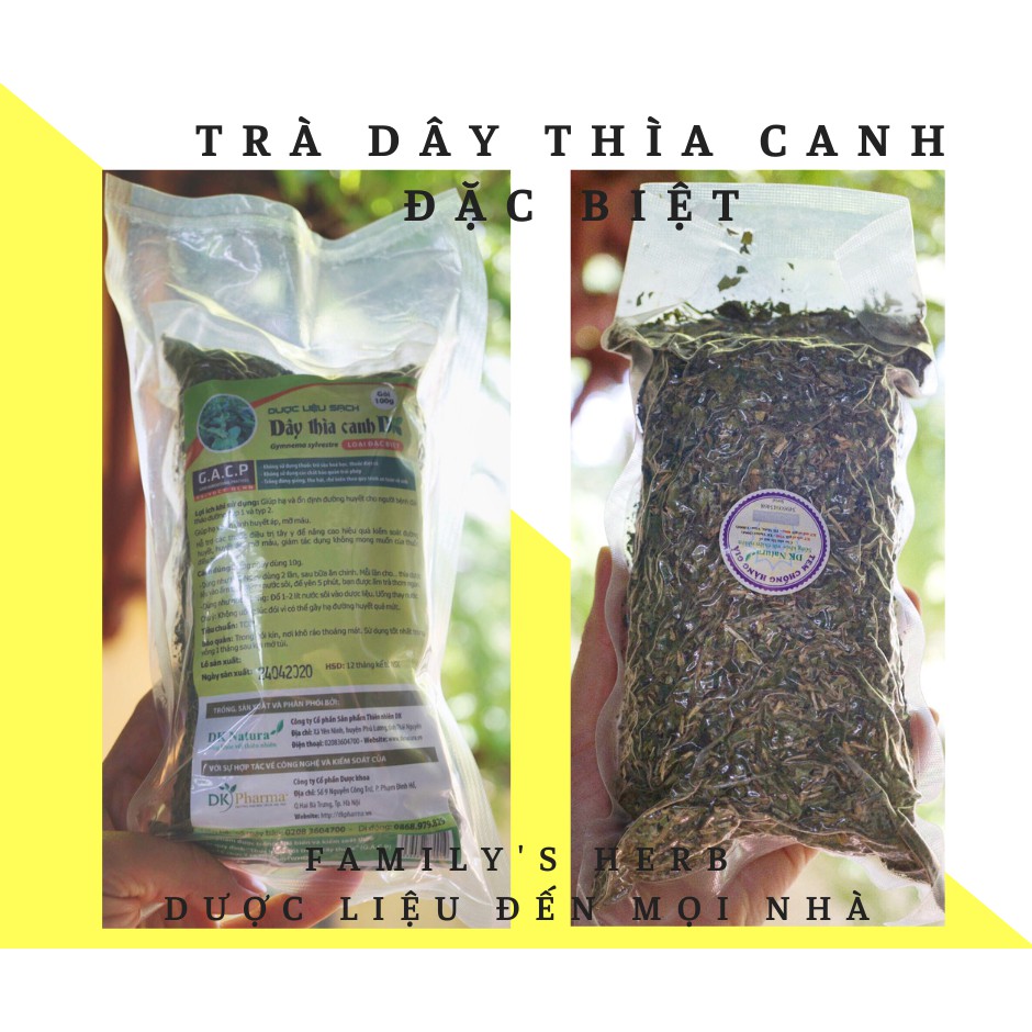 DÂY THÌA CANH ĐẶC BIỆT DK - Trà dược liệu chứa DÂY THÌA CANH LÁ TO ổn định đường huyết cho người tiểu đường