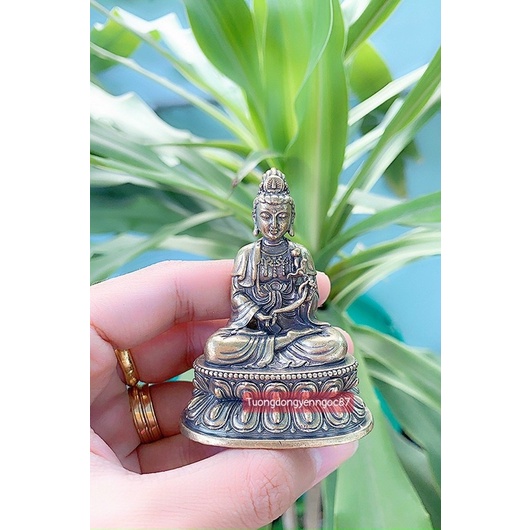 Tượng Đại Thế Chí bồ tát đồng 6,5 cm