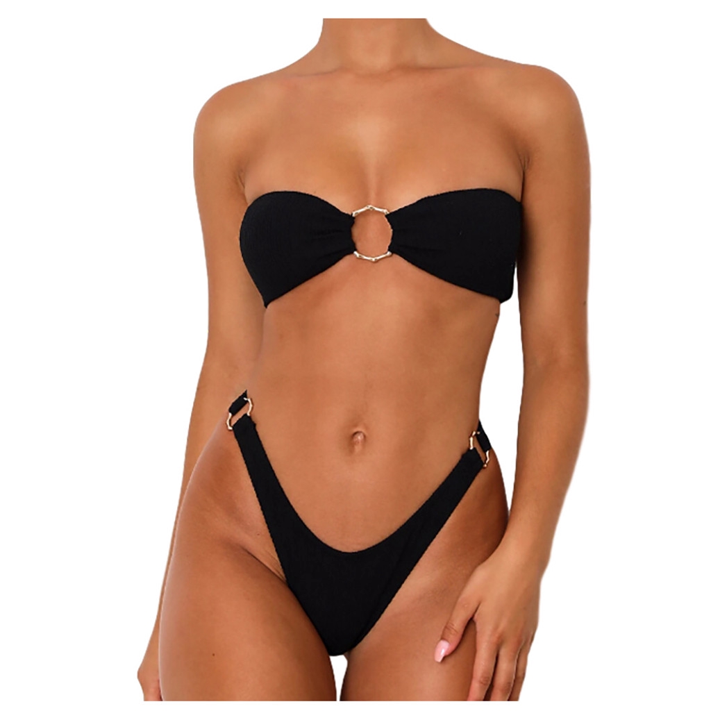Bikini Màu Trơn Thiết Kế Quyến Rũ Cho Nữ | BigBuy360 - bigbuy360.vn
