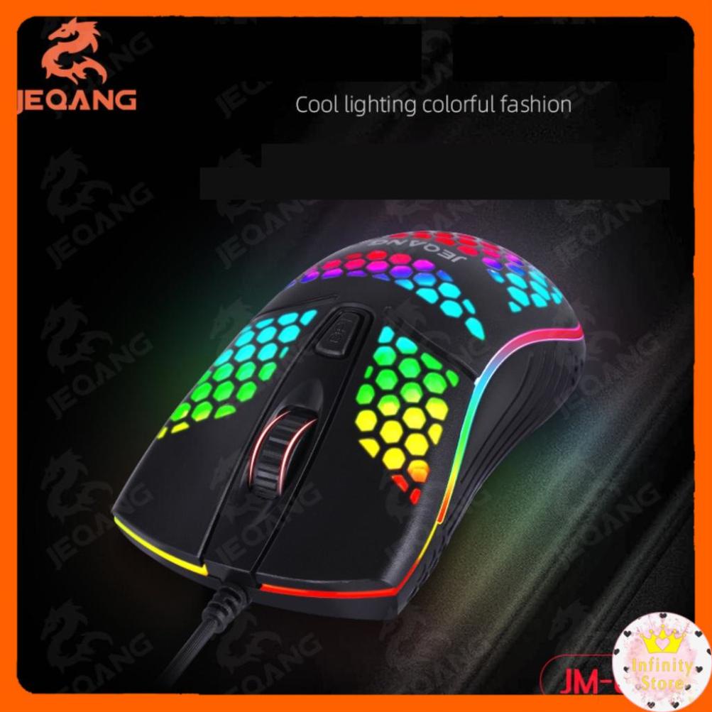 CHUỘT GAMING TỔ ONG JEQUANG JM-G102 MÀU SẮC INFINY DECOR