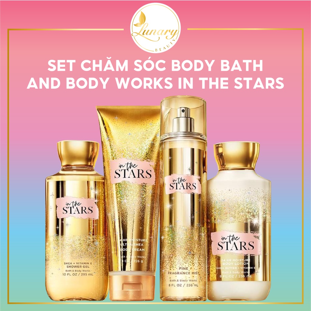 Bộ Chăm Sóc Da Bath and Body Works IN THE STARS - Sữa Tắm - Body Lotion - Xịt Thơm - Kem Dưỡng Ẩm Da - Lunary Beauty