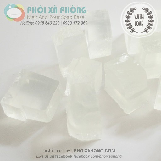 Phôi xà phòng Glycerin Trong Suốt | Clear Glycerin Melt and Pour Soap Base (100gram)