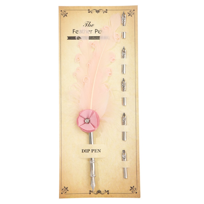 Bộ Bút Nhúng Tinh Tế Kèm 5 Ngòi Thay Thế Dành Cho Học Sinh / Người Lớn