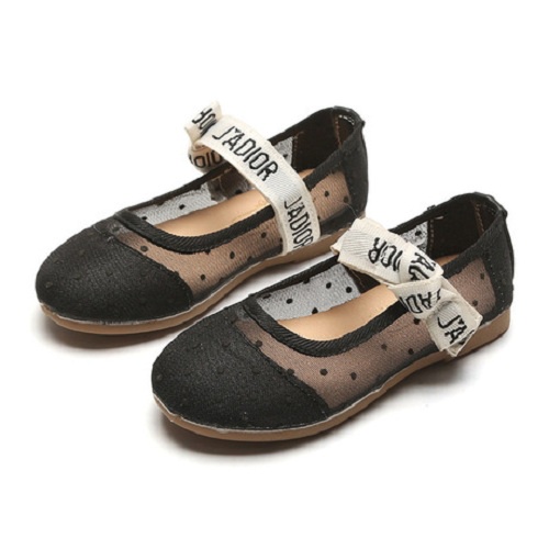 Giày búp bê bé gái chấm bi lưới