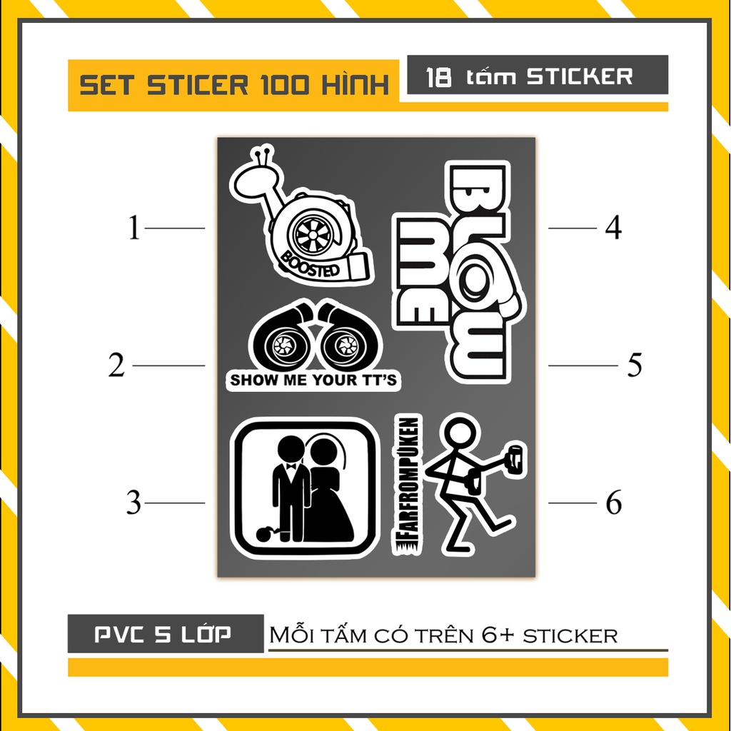 Sticker Funny Dán Mũ Bảo Hiểm | STK 201 | Hình Dán Chất Liệu Decal Chống Nước Cắt Sẵn Tại Azsticker