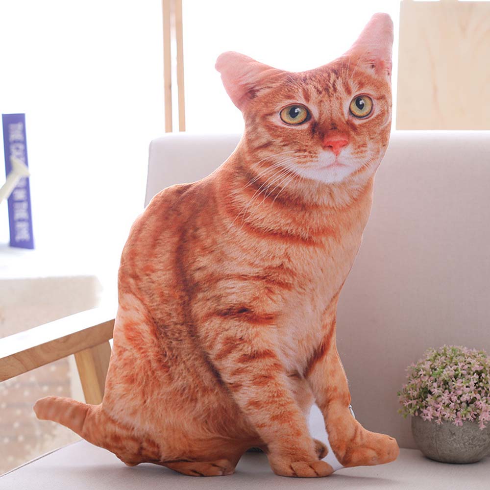 Gối Ôm Hình Chú Mèo 3D Ngộ Nghĩnh 30/50cm