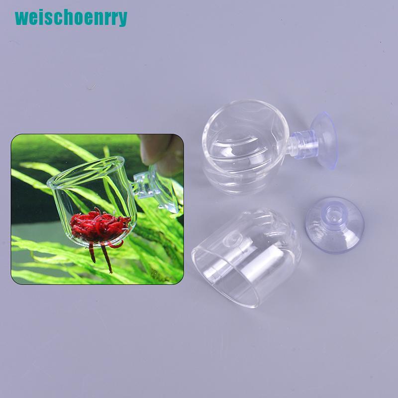 Rér●1 Cốc Thủy Tinh Đựng Thức Ăn Cho Cá Có Lỗ