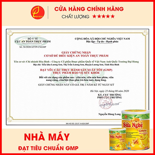 Sữa nghệ Tanaco nano curcumin, hỗ trợ điều trị dạ dày, tá tràng, tăng cường sức đề kháng, liền sẹo, mờ nám, tàn nhang