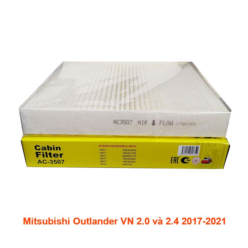 Lọc gió điều hòa AC3507-5 JS dành cho Mitsubishi Outlander Việt Nam 2.0 và 2.4 2017, 2018, 2019, 2020, 2021 7803A043