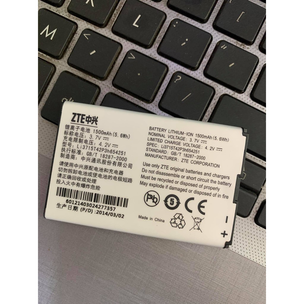 Pin rời thay thế dùng cho Phát Wifi ZTE MF65,MF61,MF62,MF63,R205,R206,R207,R208,R209 Siêu Bền -Pin Chuẩn 1500mah