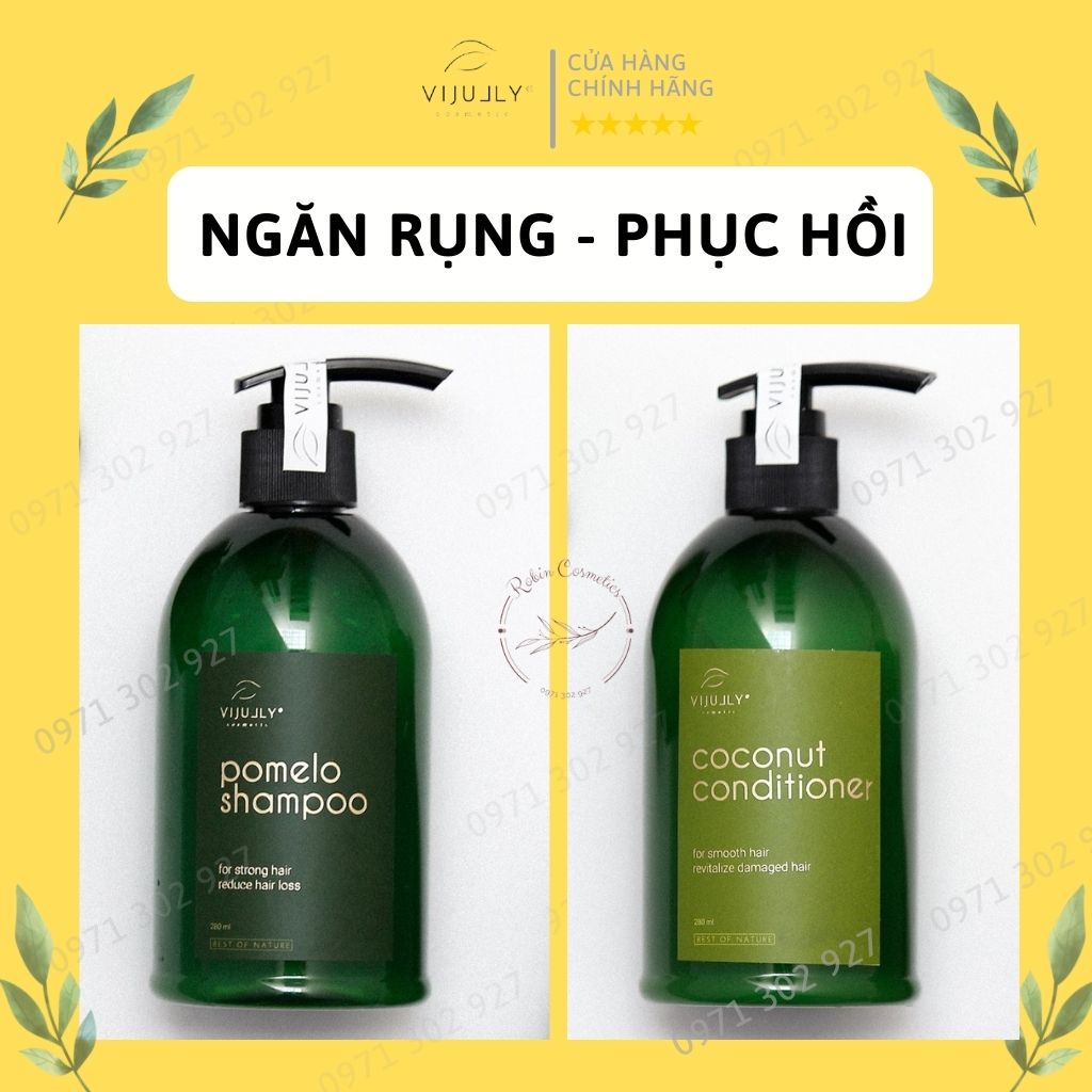 [GIẢM RỤNG-PHỤC HỒI] Dầu Gội Bưởi và Dầu Xả Tóc Vi Jully Ngăn Rụng Tóc-Phục Hồi Tóc Hư Tổn-Giúp Tóc Mềm Mượt