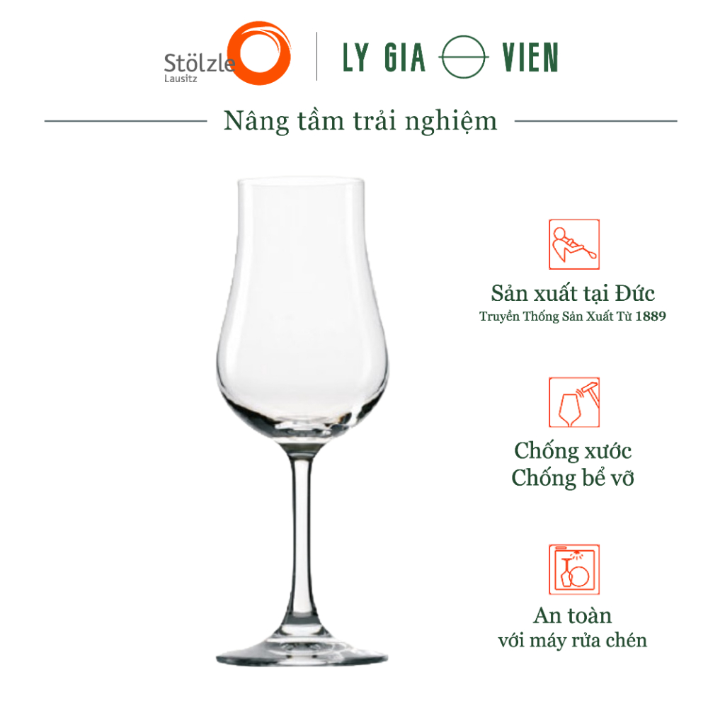 Ly Uống Rượu Mạnh Cổ Điển - Pha lê không chì Stolzle Lausitz Classic Destillate Glass