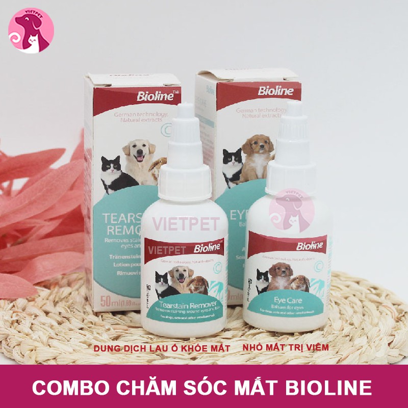 COMBO - Nước vệ sinh mắt chó mèo Bioline (Dành cho mọi lứa tuổi) - Siêu rẻ siêu tốt