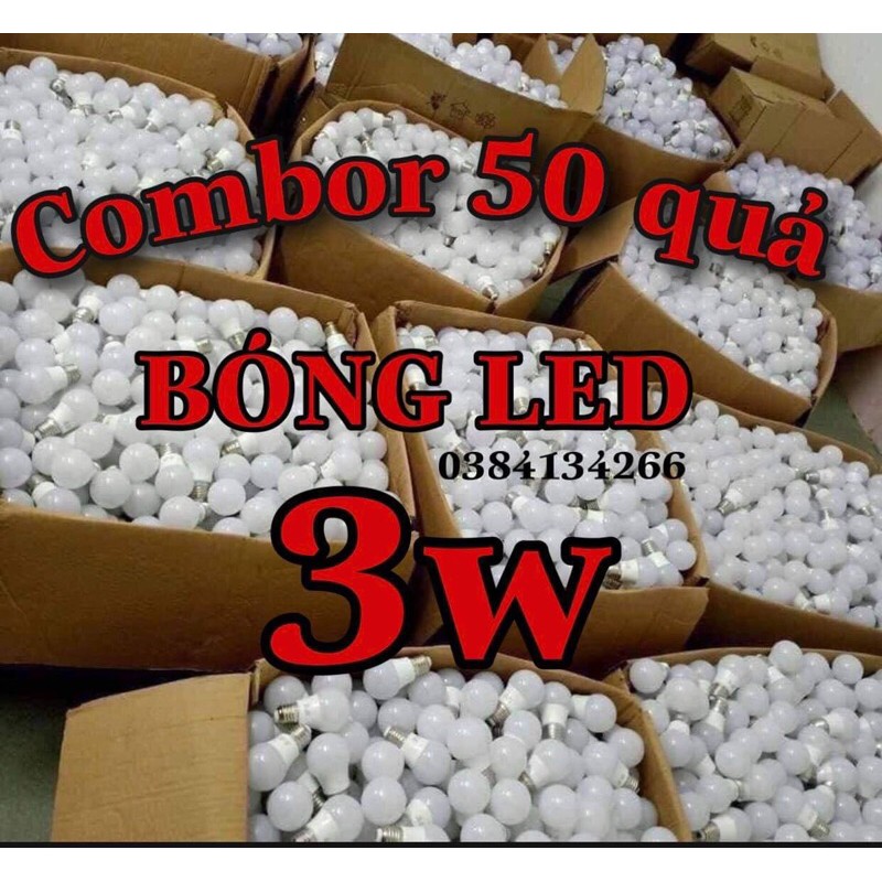 [Rẻ Nhất Shope]Combor 50 bóng led 3W hàng chuẩn