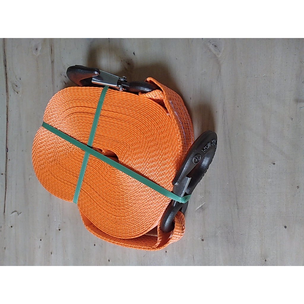 Dây cáp vải kéo hàng pallet thùng xe container 3T bản 50mmx20m có móc 2 đầu