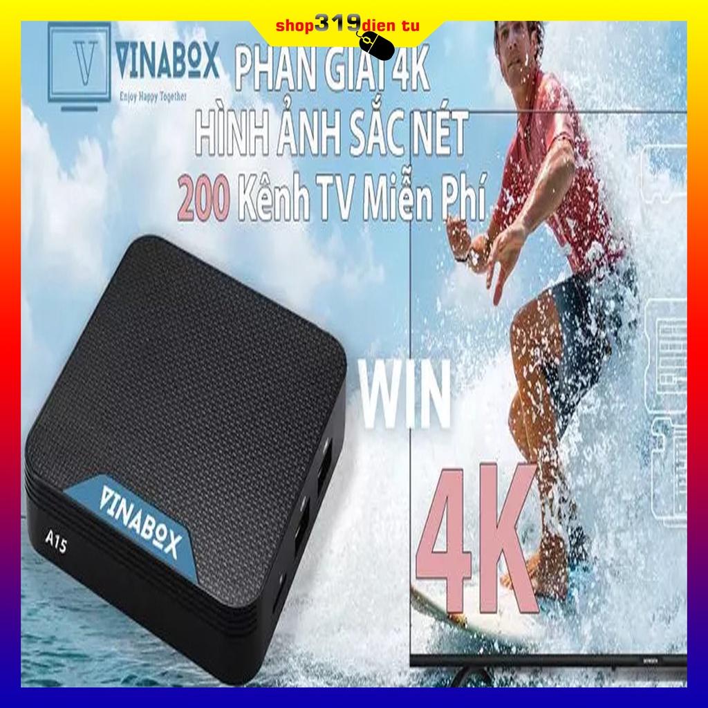 ĐẦU THU TV BOX ANDROID 10.0 CHÍNH HÃNG VINABOX A15 2021 CHẤT LƯỢNG TỐT