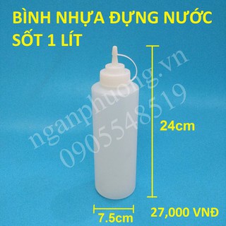 Bình nhựa đựng nước sốt 1lit