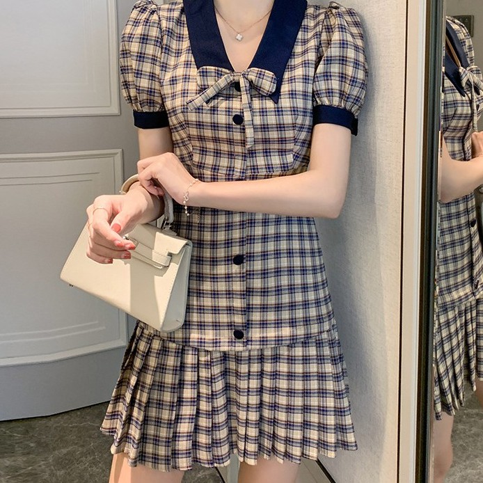 Váy kẻ caro , đầm đuôi cá cao cấp TÍT_FASHION size m l | BigBuy360 - bigbuy360.vn