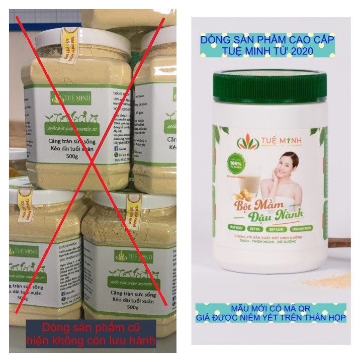 1Kg Mầm đậu nành nguyên xơ Tuệ Minh xưởng nhà làm có đủ giấy ATVSTP 2 hộp như hình | BigBuy360 - bigbuy360.vn