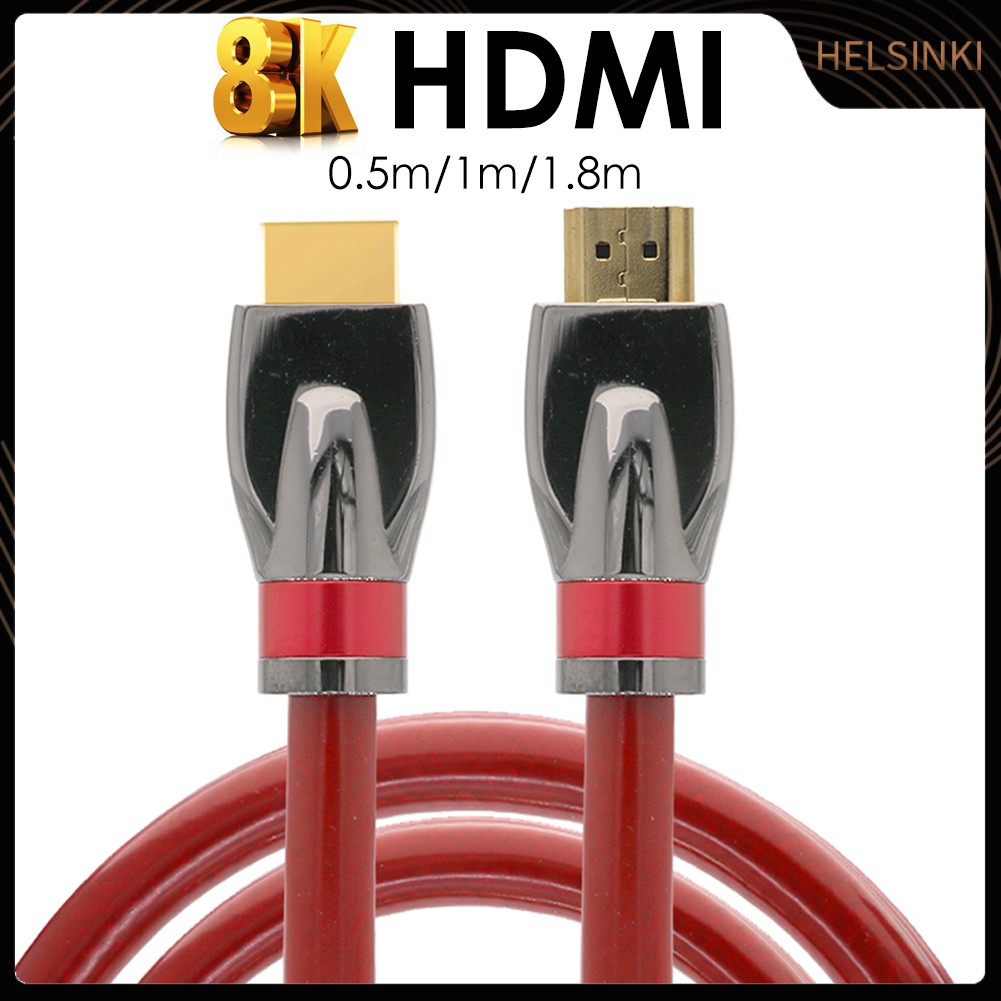 Dây Cáp Hdmi Mạ Vàng 0.5m / 1m / 1.8m 8k Tốc Độ Cao Cho Hdtv