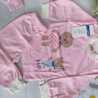 Set 2 bộ cotton Linkcard cho bé gái