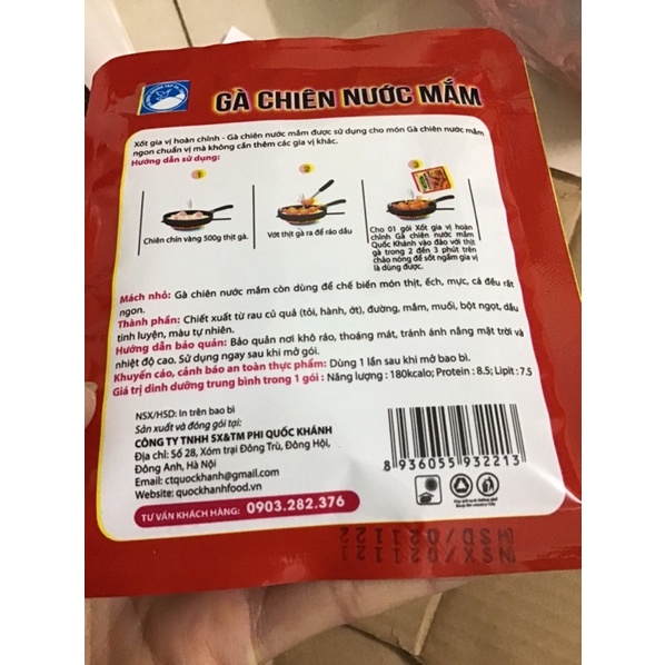 Xốt Gia Vị Gà Chiên Nước Mắm Gói 80g