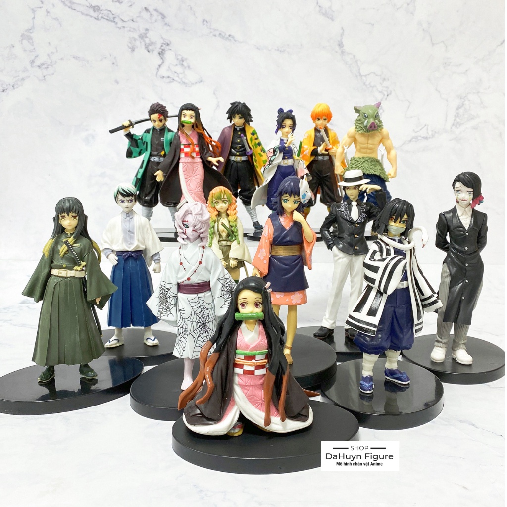 Mô hình Kimetsu No Yaiba, bộ sưu tập các nhân vật trong bộ Anime Thanh gươm diệt quỷ, cao từ 10 - 16 cm