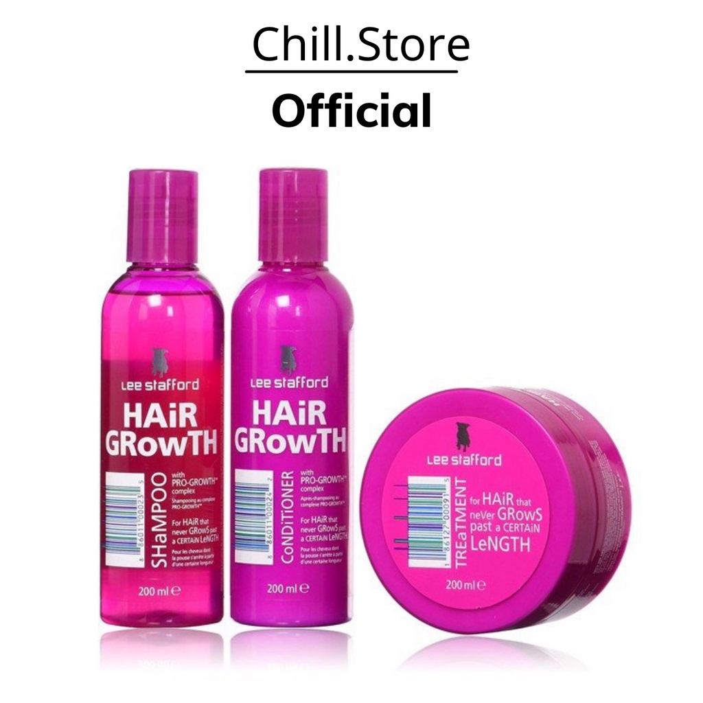 Bộ Dầu Gội, Xả, Hấp Kích Thích Mọc Tóc Lee Stafford Hair Growth - Anh Quốc