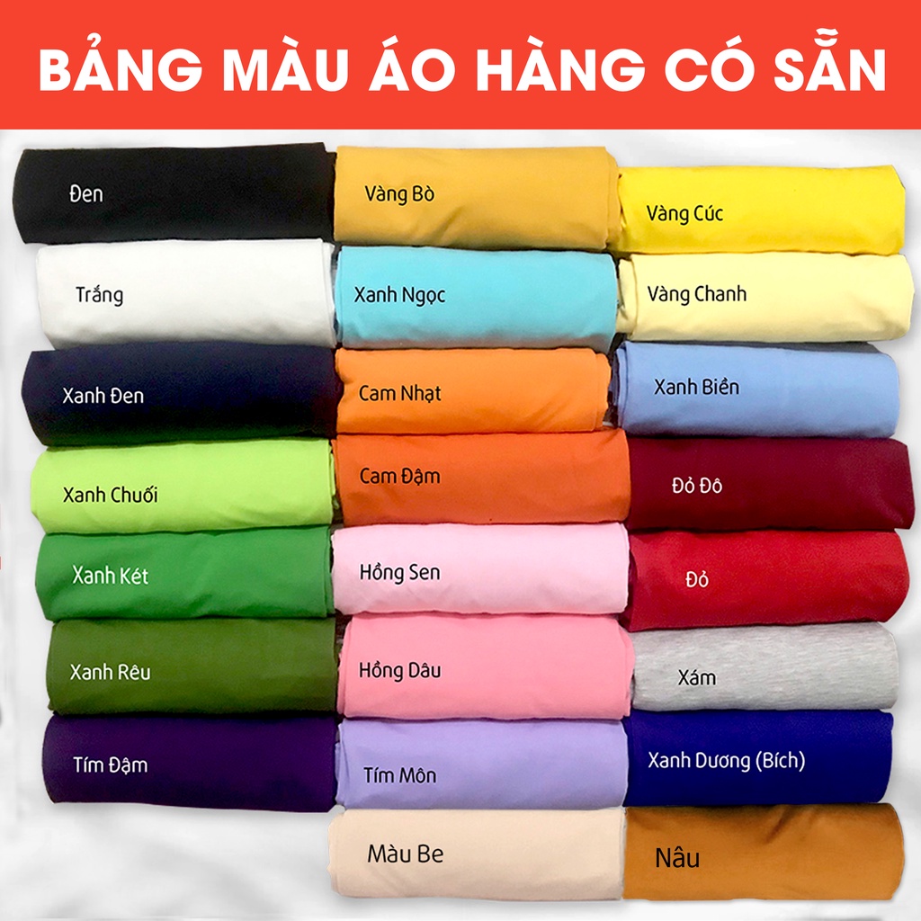 Áo Thun Trơn Thoitrang24h Nhiều Màu Phom Unisex cho cả Nam Và Nữ