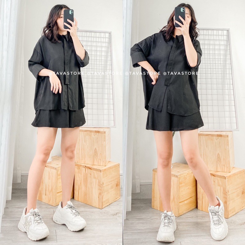 Set áo sơmi quần short - Casie Set
