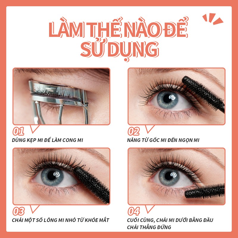 Mascara KIMUSE làm dày mi trang điểm mắt 8g | BigBuy360 - bigbuy360.vn