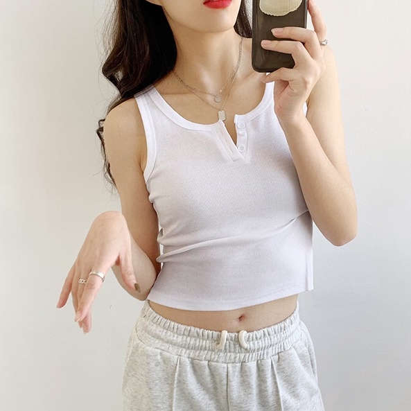 Áo Hai Dây Không Tay Dáng Ngắn Thời Trang 50365