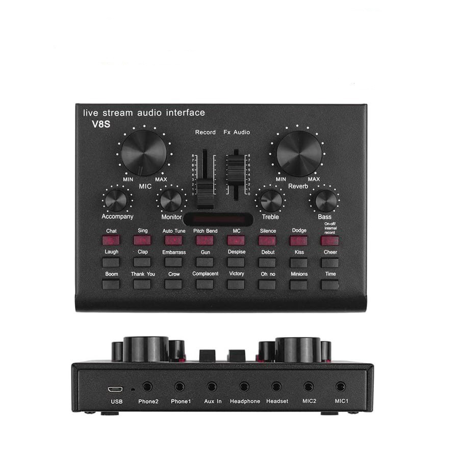 Sound Card Thu Âm Thanh Và Livestream Cuvave V8S - Bluetooth USB Audio Interface Soundcard Auto Tune