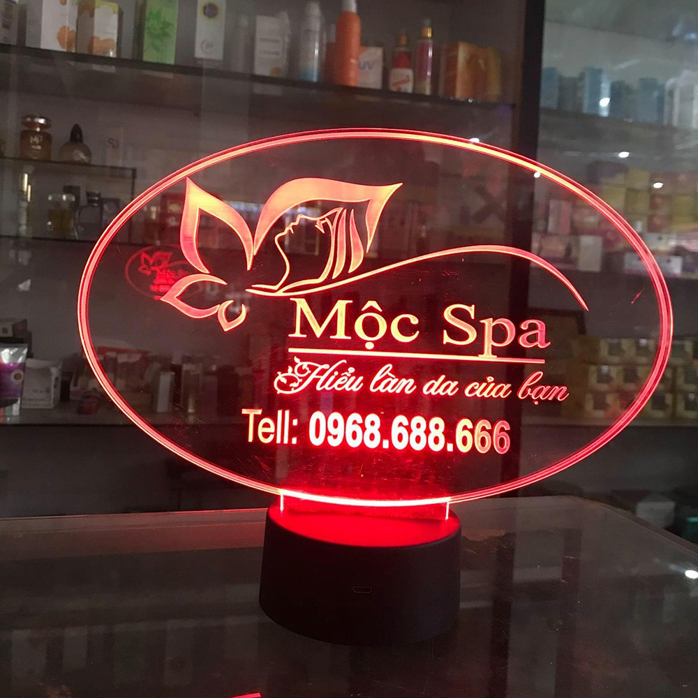 Đèn led 3D nhận diện thương hiệu ngành nail cắt tóc, khắc hỉnh ảnhm ogo theo yêu cầu