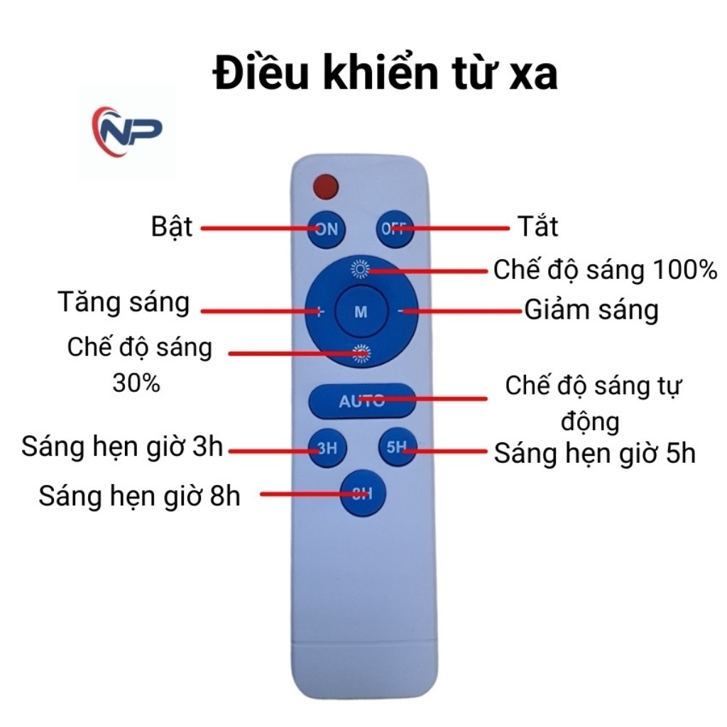Đèn đường năng lượng mặt trời bàn chải 300W,vỏ nhôm nguyên khối,cảm biến ánh sáng,chống nước IP67 bảo hành 2 năm