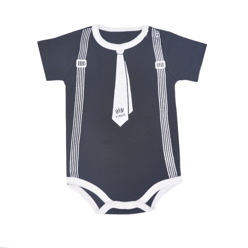 Áo Liền Quần Tam Giác Bằng Cotton Tay Ngắn In Họa Tiết One Piece Thanh Lịch Dành Cho Bé Trai Gái 0-18 Tháng Tuổi