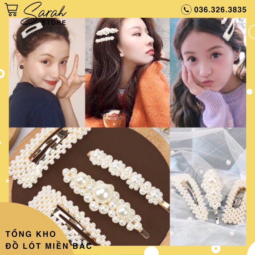 [Có Video] Set 4 kẹp tóc Hàn quốc xinh xắn