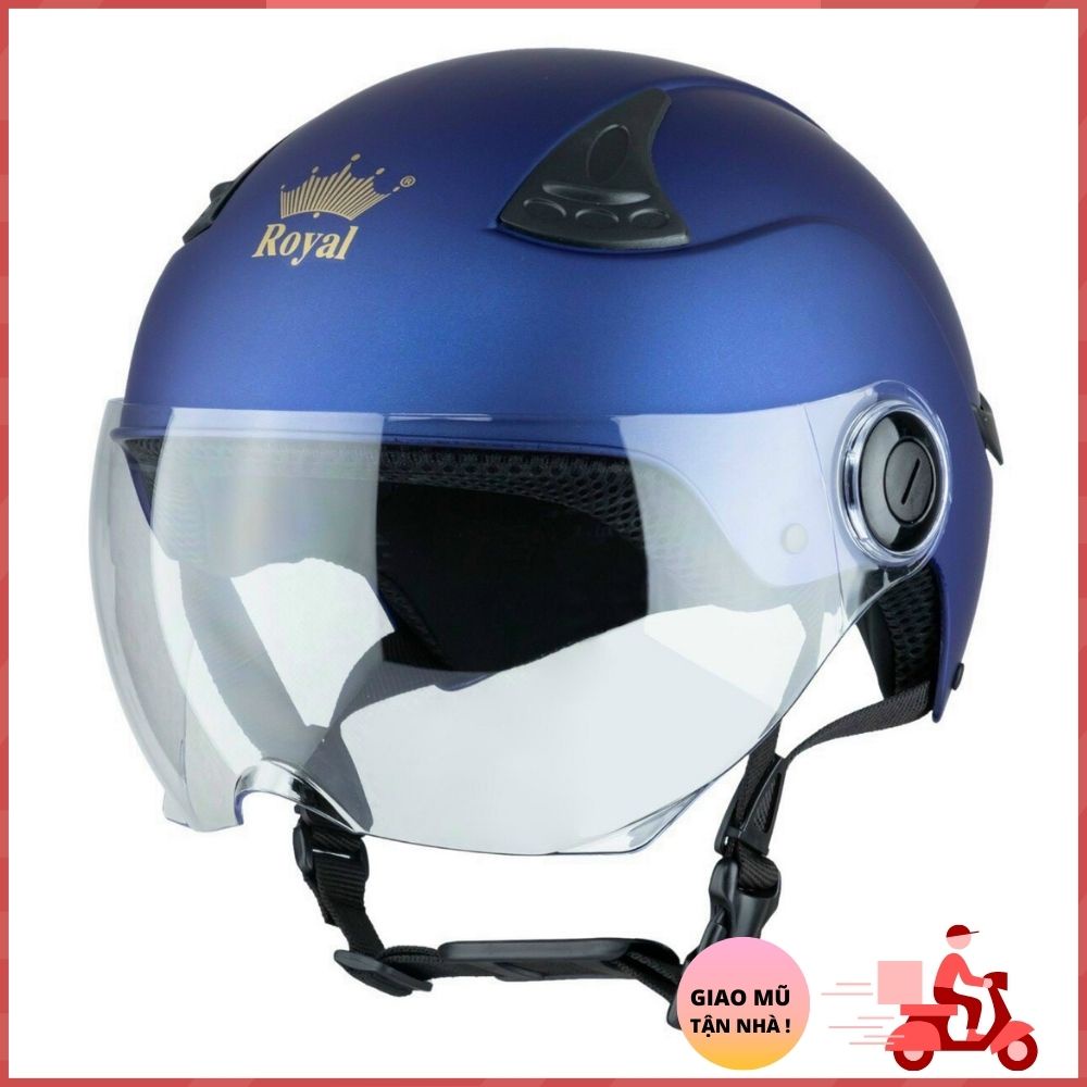 Mũ Bảo Hiểm Nửa Đầu Royal M156 mẫu mới nhẹ nhàng vòng đầu từ 57-60cm