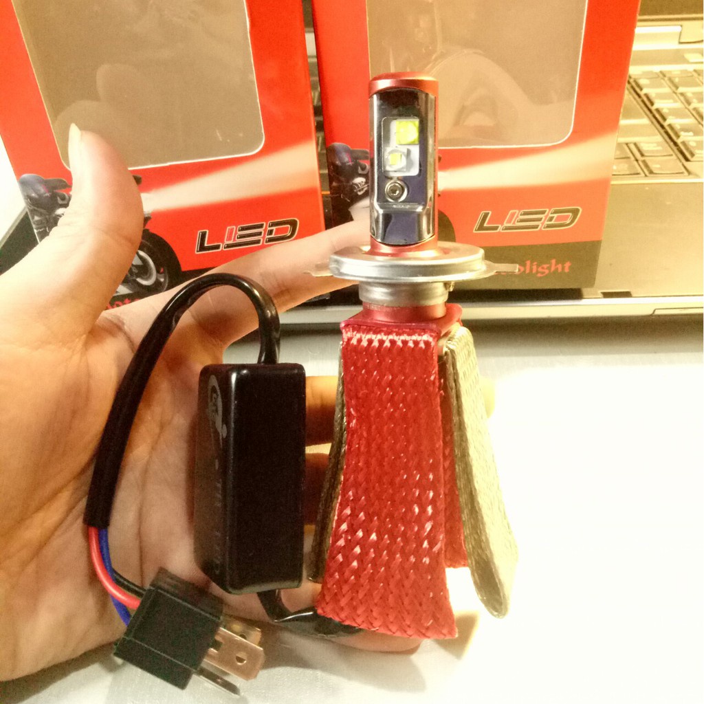 Đèn Led Pha Cao Cấp chân M5, H4 Dream Wave Exciter Sirius nhỏ