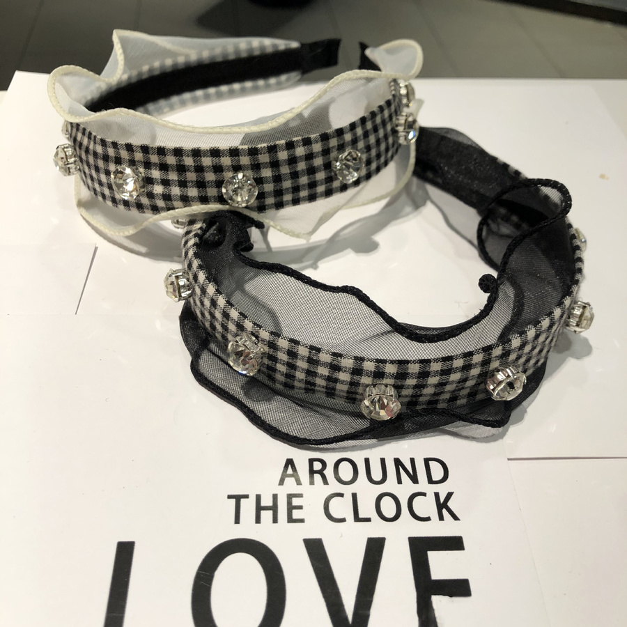 Băng Đô Lưới Đính Đá Phong Cách Hàn Quốc Cho Nữ