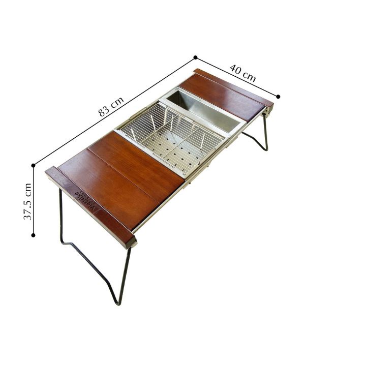 Bàn cắm trại đa chức năng gấp khung di động