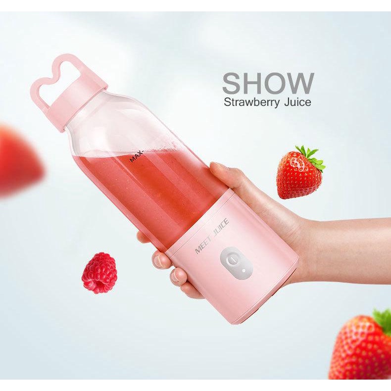 MÁY XAY SINH TỐ MEET JUICE 500ML, xay trái cây, rau củ, đồ ăn dặm, 4 lưỡi dao không rỉ, BH 3 tháng - Gia dụng SmartSun