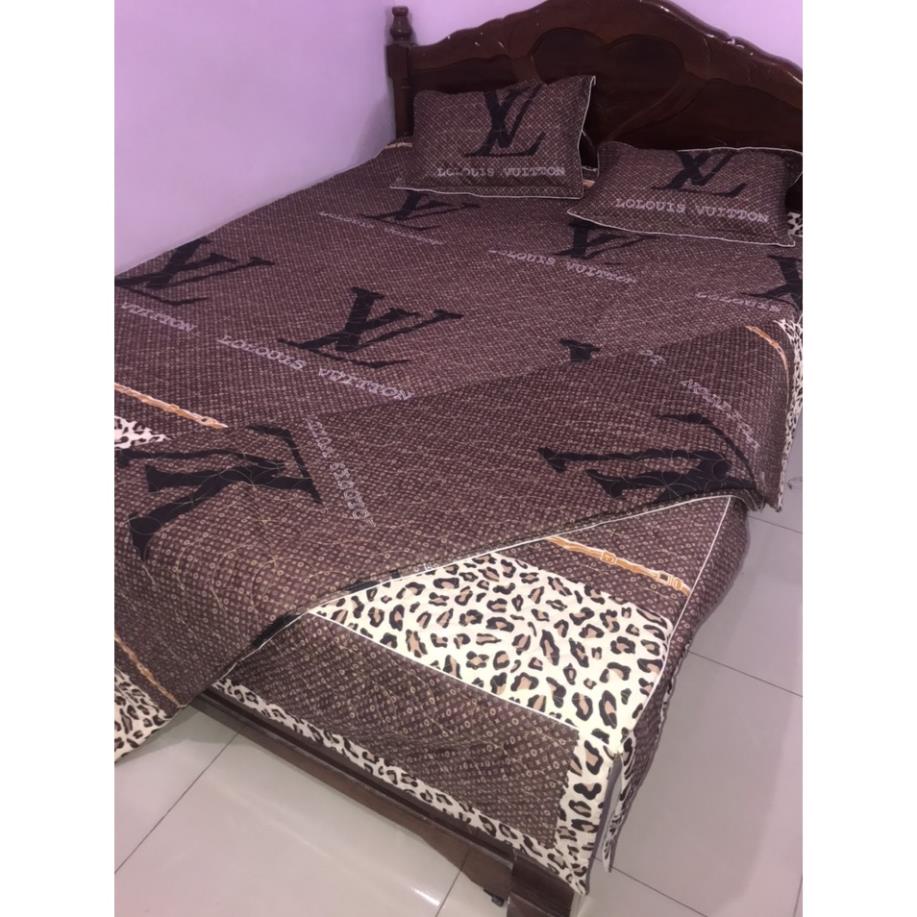 [SIÊU GIẢM GIÁ] Bộ Ga Gối Trần Bông 5 Món Dày Dặn, Xẻ Góc ( 1 ga phủ, 2 vỏ gối đầu, 1 gối ôm, 1 chăn trần bông)