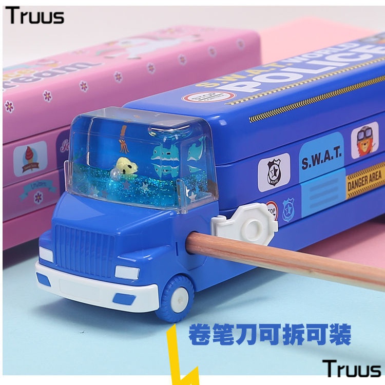 Túi Đựng Bút Bằng Sắt Chống Sốc Sức Chứa Lớn Dễ Thương Sáng Tạo Cho Học Sinh Tiểu Học