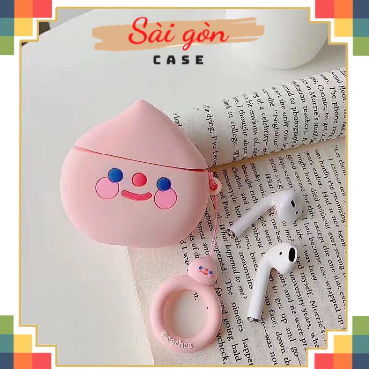 Vỏ bảo vệ bao đựng tai nghe airpod 1/2 - A2 L47 TRÁI ĐÀO