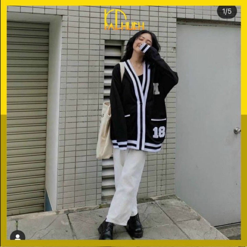 Áo khoác Cardigan chữ M form nam nữ &lt;65kg