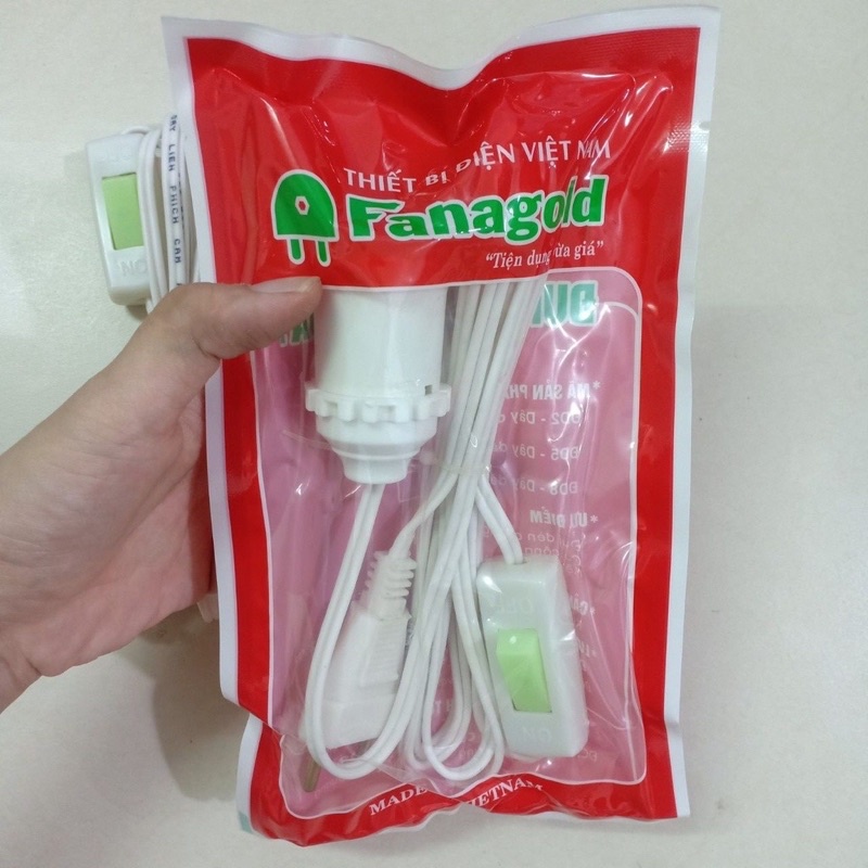 Đui đèn liền dây có công tắc và phích cắm dài 3m- 5m 5A-250v loại tốt sẵn hàng
